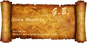 Gore Beatrix névjegykártya
